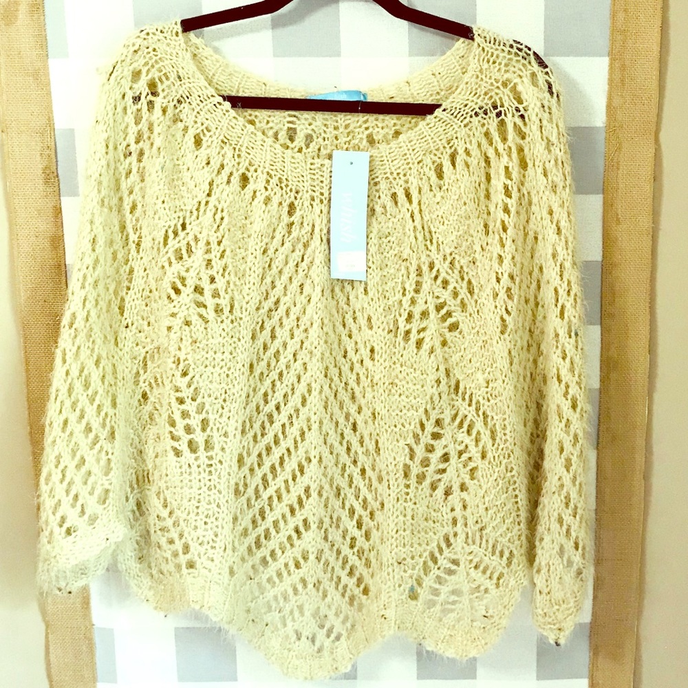 🍁Whish oatmeal colored knit shawl🍁